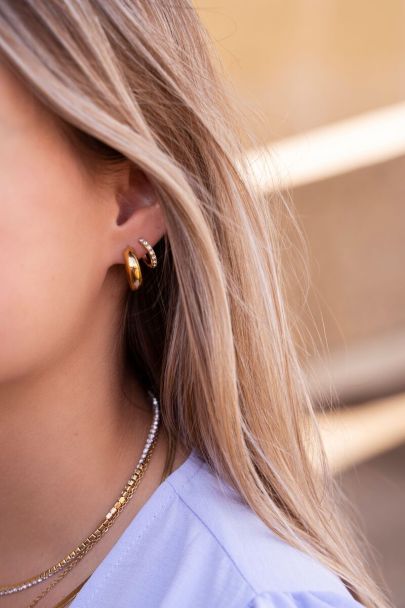 Clear rhinestone earrings