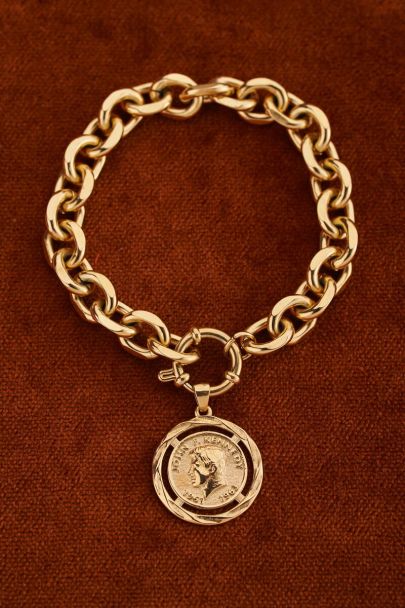 Bold Spirit chain bracelet with coin