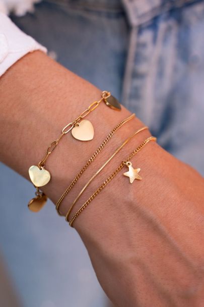 Bracelet double minimaliste avec charms étoile