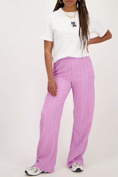 Pantalon violet large 