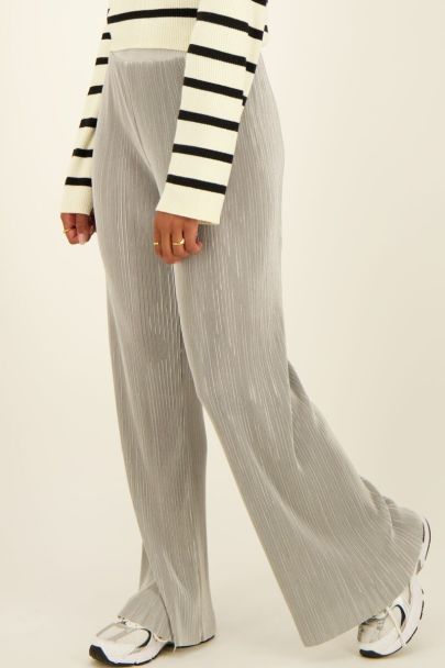 Silver pleated trousers