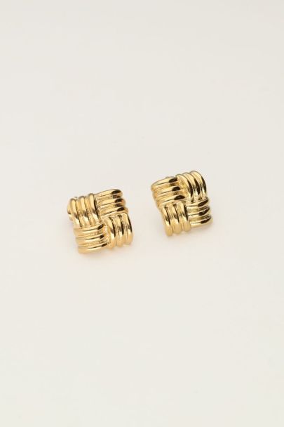Square studs woven | My Jewellery