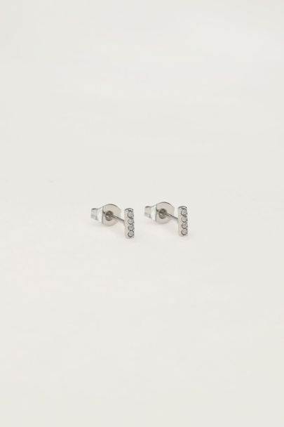 Studs staafje met strass steentjes 
