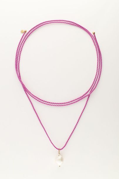 Sunrocks purple cord necklace with pearl | My Jewellery
