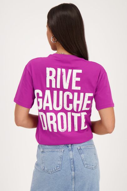 Paars T-shirt Rive Gauche Droite