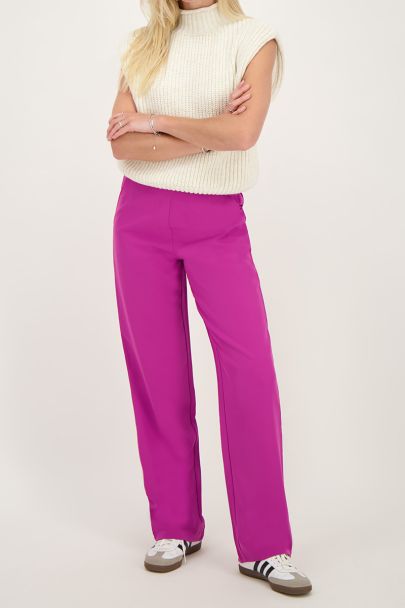 Purple elasticated trousers