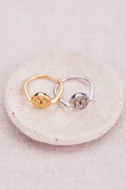 Ring met cirkel & initial | My Jewellery