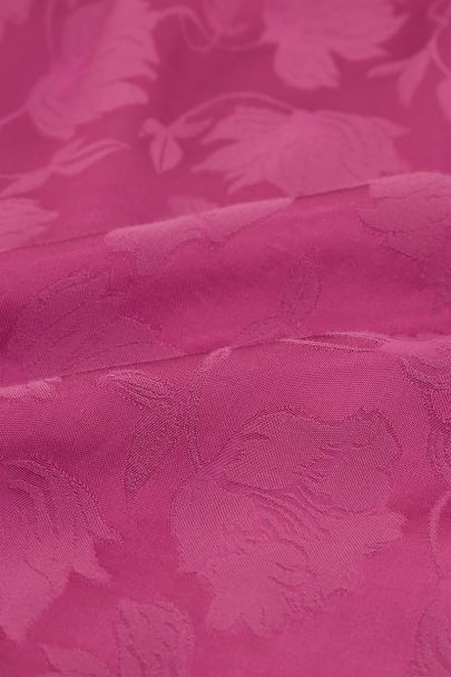 Jupe portefeuille rose avec motif jacquard