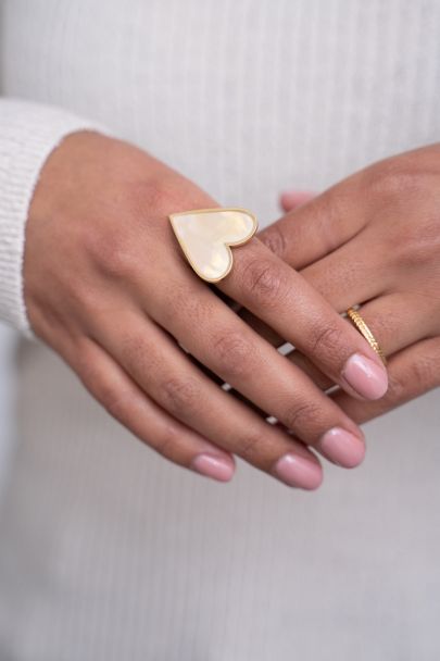 Statement ring with large heart