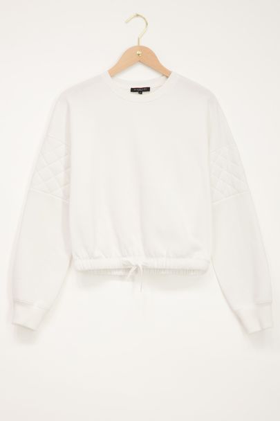White checkered sweatshirt