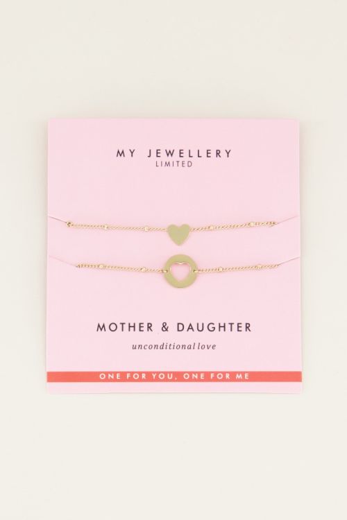 Moeder dochter armband | Met hartje | My Jewellery