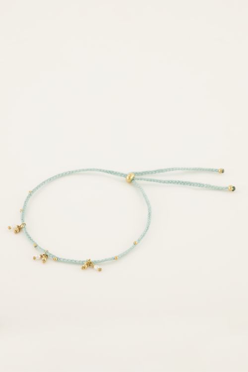 Top gloeilamp lager Springstones blauwe gevlochten armband/enkelband | My Jewellery